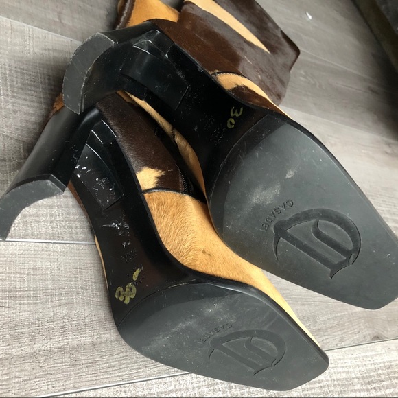 Casadei Made in Italy Leather Calf Hair Boots 7.5 - Picture 6 of 14